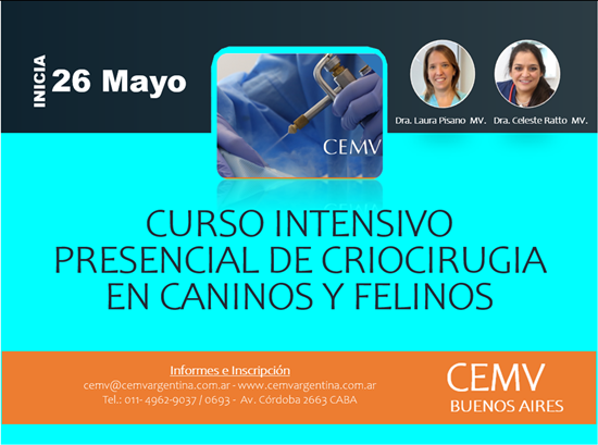 Curso Intensivo Presencial de Criocirugía en Medicina Veterinaria