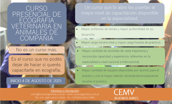 Curso Presencial de Ecografia en Caninos y Felinos Domesticos