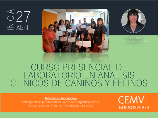 Curso Presencial de Laboratorio de Análisis Clínicos en Caninos y Felinos